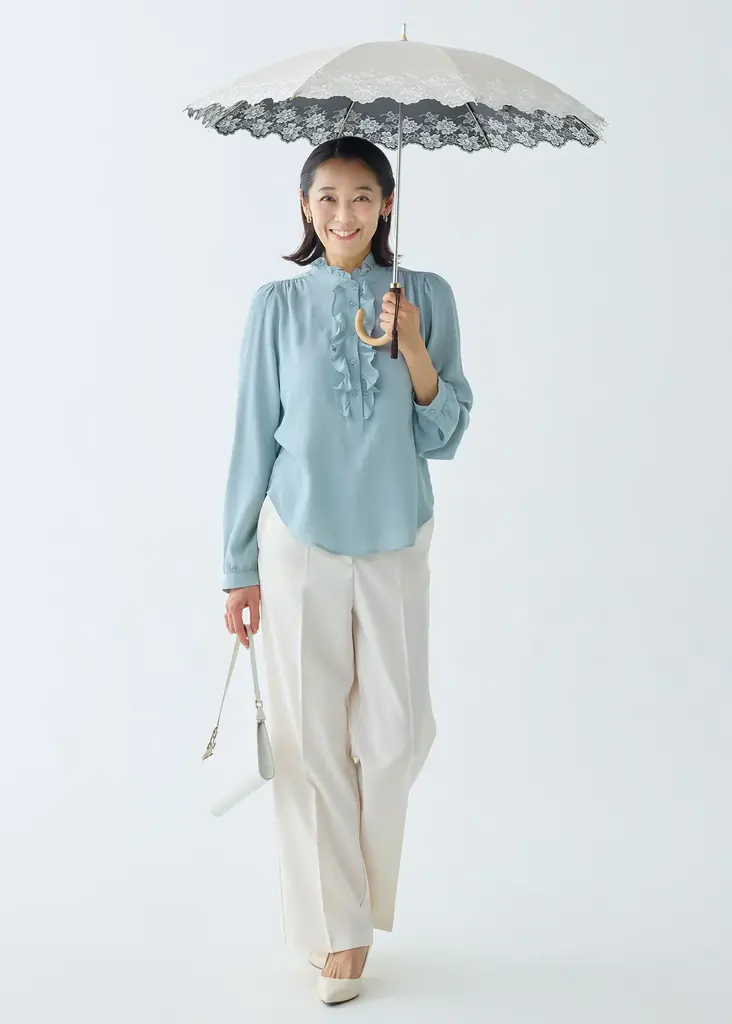 【2026年新作アイテム】トンボ洋傘前原光榮商店が東レサマーシールドに高級刺繍を施した全天候型（オールウェザー）の晴雨兼用・一級遮光傘を3月2日に発売。携えるだけで夏の装いをクラスアップします。 画像 5