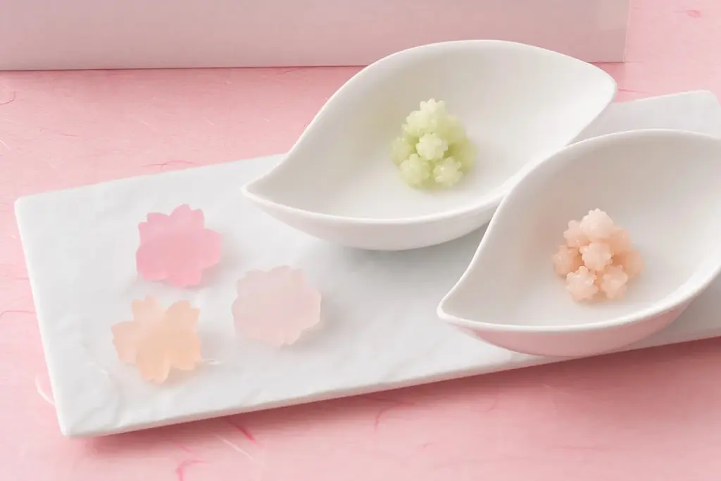 京都の老舗・金平糖専門店「緑寿庵清水」と「鶴屋吉信」桜の季節の新作コラボレーションを、2026年2月28日(土)より限定発売いたします。 画像 3