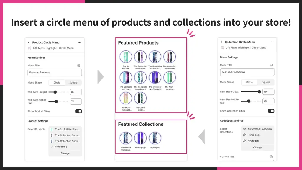 【海外向け】EC アプリ「UR: Menu Highlight｜Circle Menu」を株式会社 UnReact がリリース 画像 3