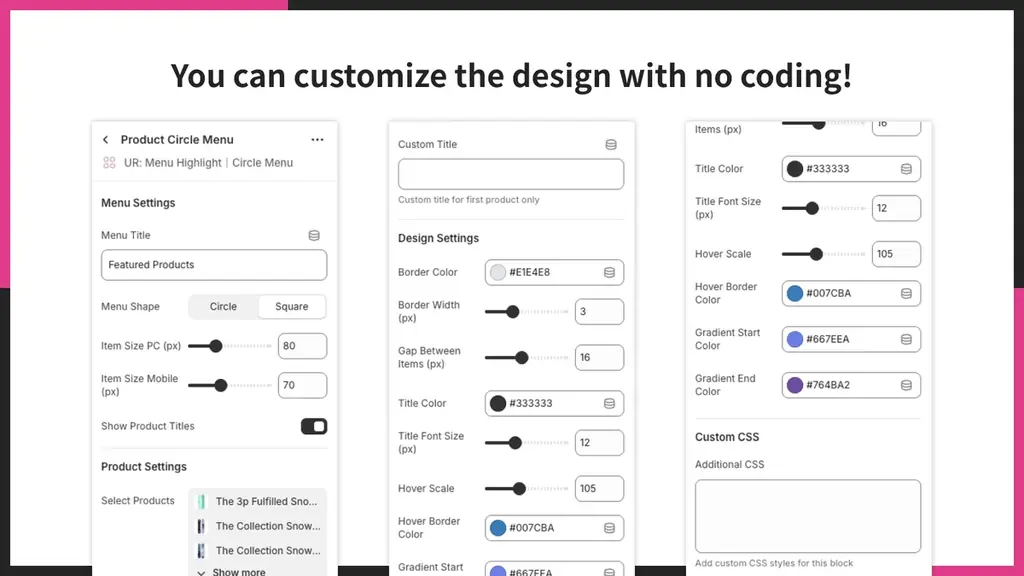 【海外向け】EC アプリ「UR: Menu Highlight｜Circle Menu」を株式会社 UnReact がリリース 画像 6