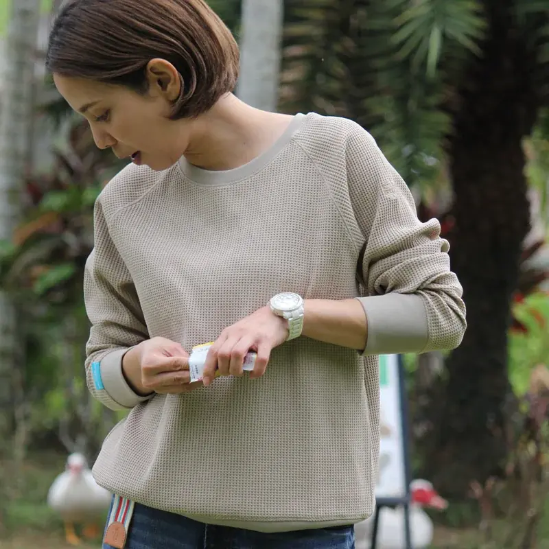 【新製品】春の外遊びに最適な1枚 UVカットワッフルTシャツ長袖の予約販売を開始 画像 5