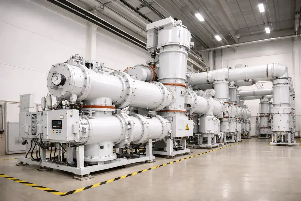 特高変圧器とGIS一体提供