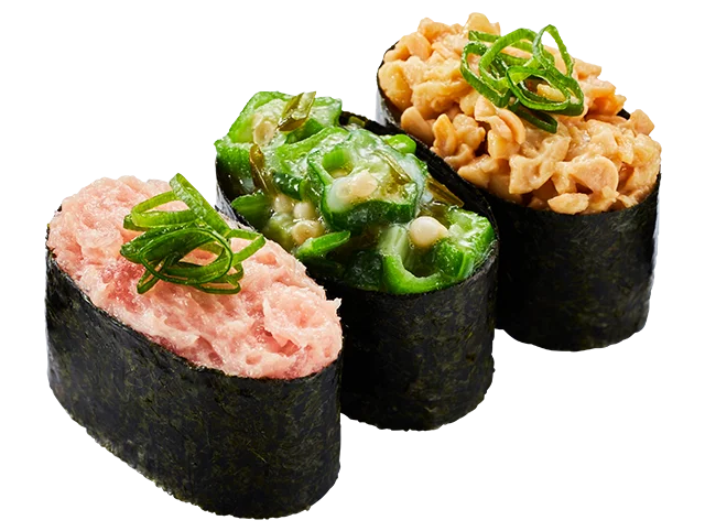 【かっぱ寿司】まぐろ、サーモン、つぶ貝、軍艦まで人気ネタづくしで、単品よりちょっとお得な人気の「３種の食べ比べ」シリーズが春色満開に！ 画像 4