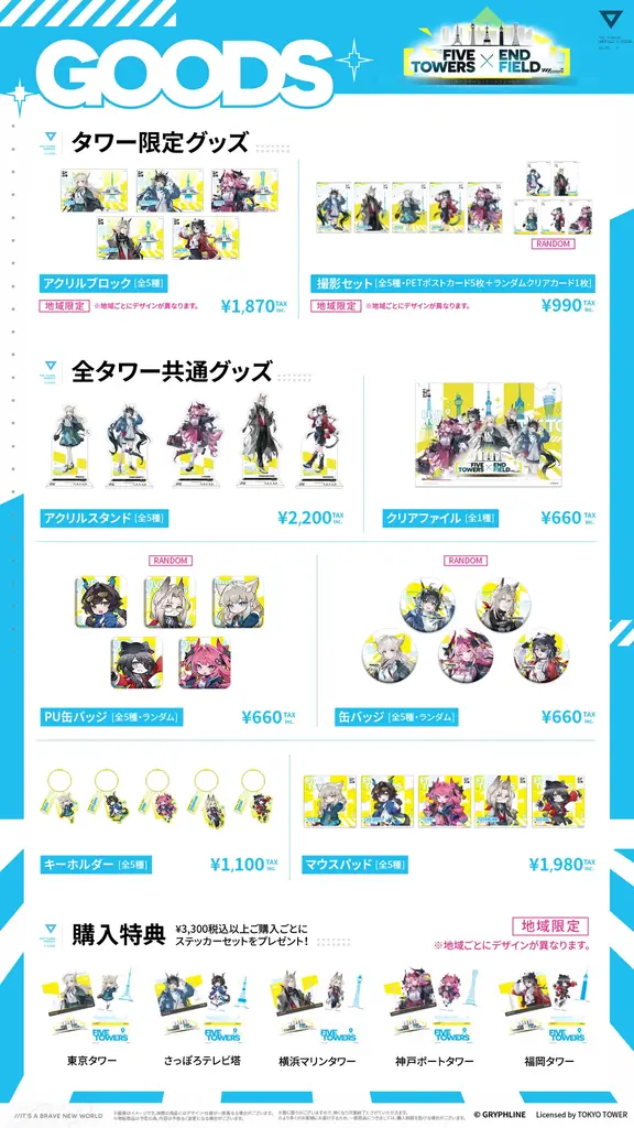 『アークナイツ：エンドフィールド』、日本全国5大タワーコラボイベントを3月6日（金）より開催 画像 3