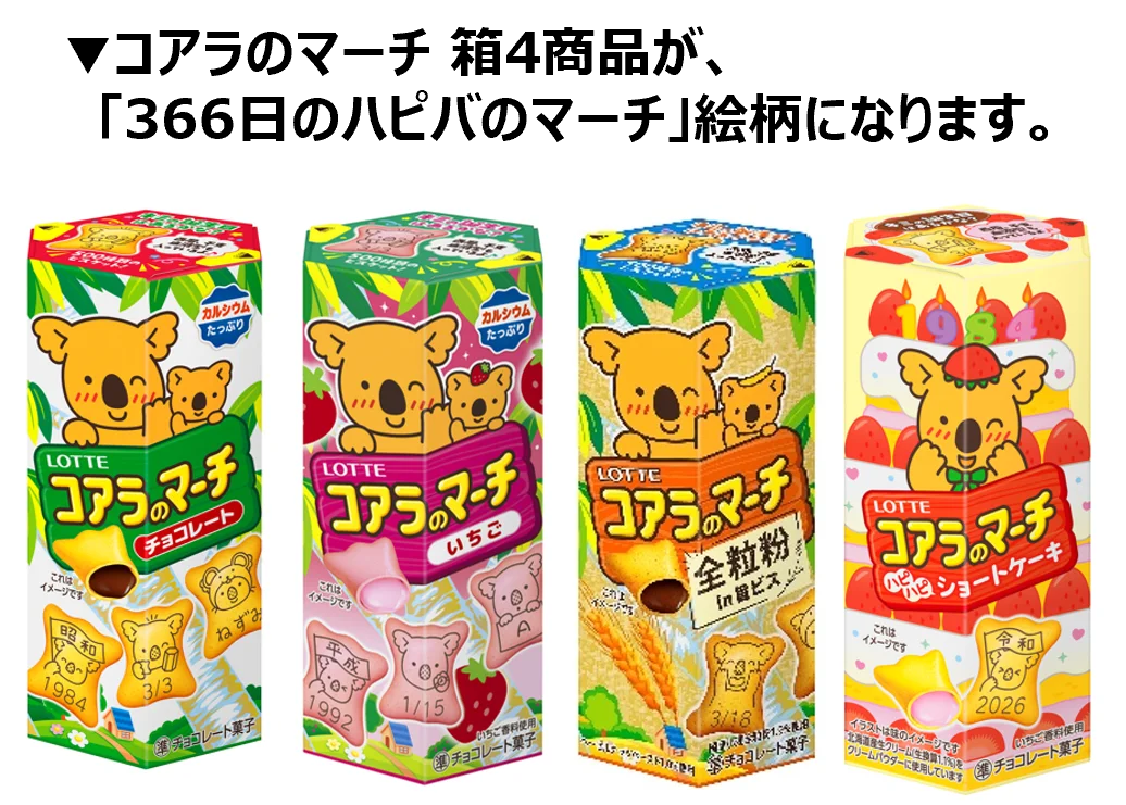 史上初！「プロフを探す」コアラのマーチ　キミや推しのプロフはみつかるかな！？誕生日、西暦、干支、血液型・・・絵柄の組み合わせは約17万通り！ 画像 2