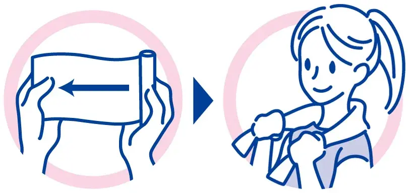 肌温度から－5℃の冷涼感！首にかける使いきりタイプの冷却タオル！『アイスノン　冷んやりタオル　10包入』数量限定発売 画像 3