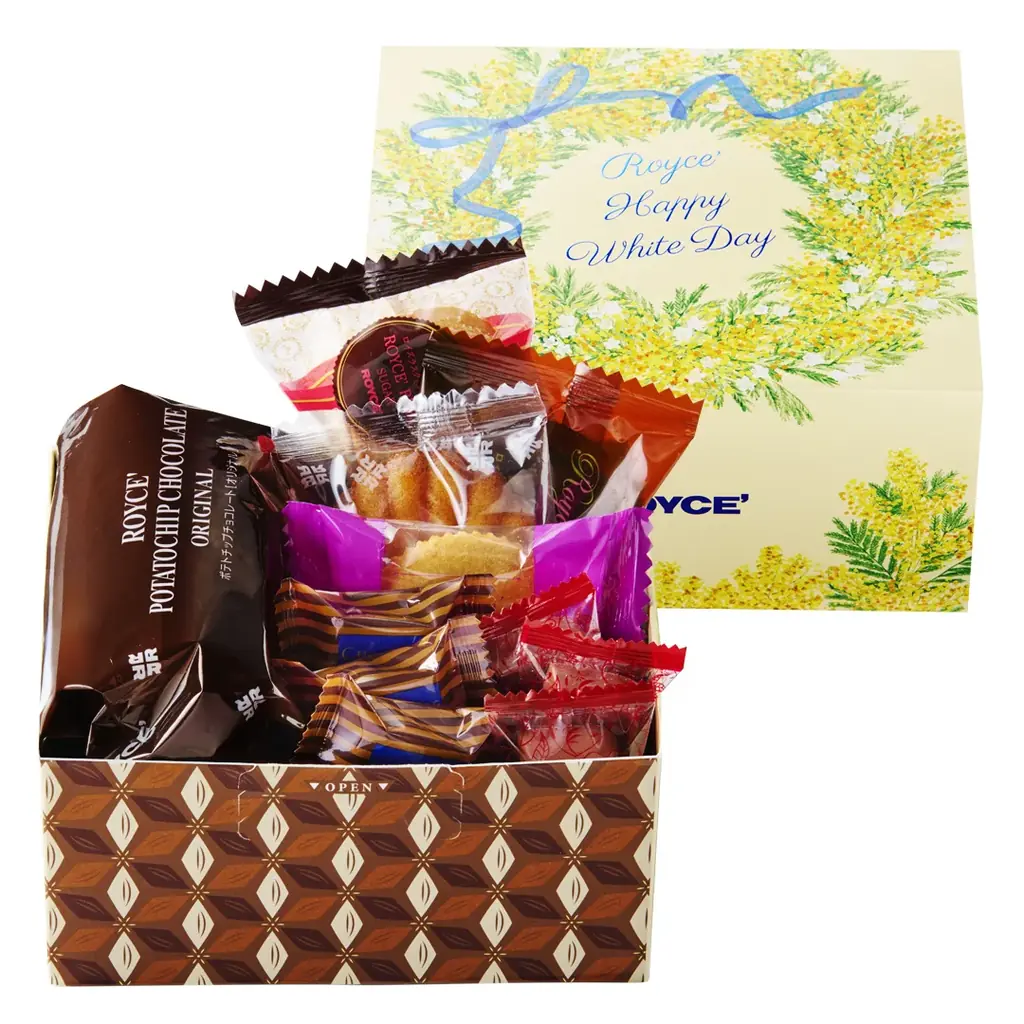 【ロイズ】LINEギフトにホワイトデー限定セットが登場！ミモザをデザインしたスリーブ付き。 画像 4