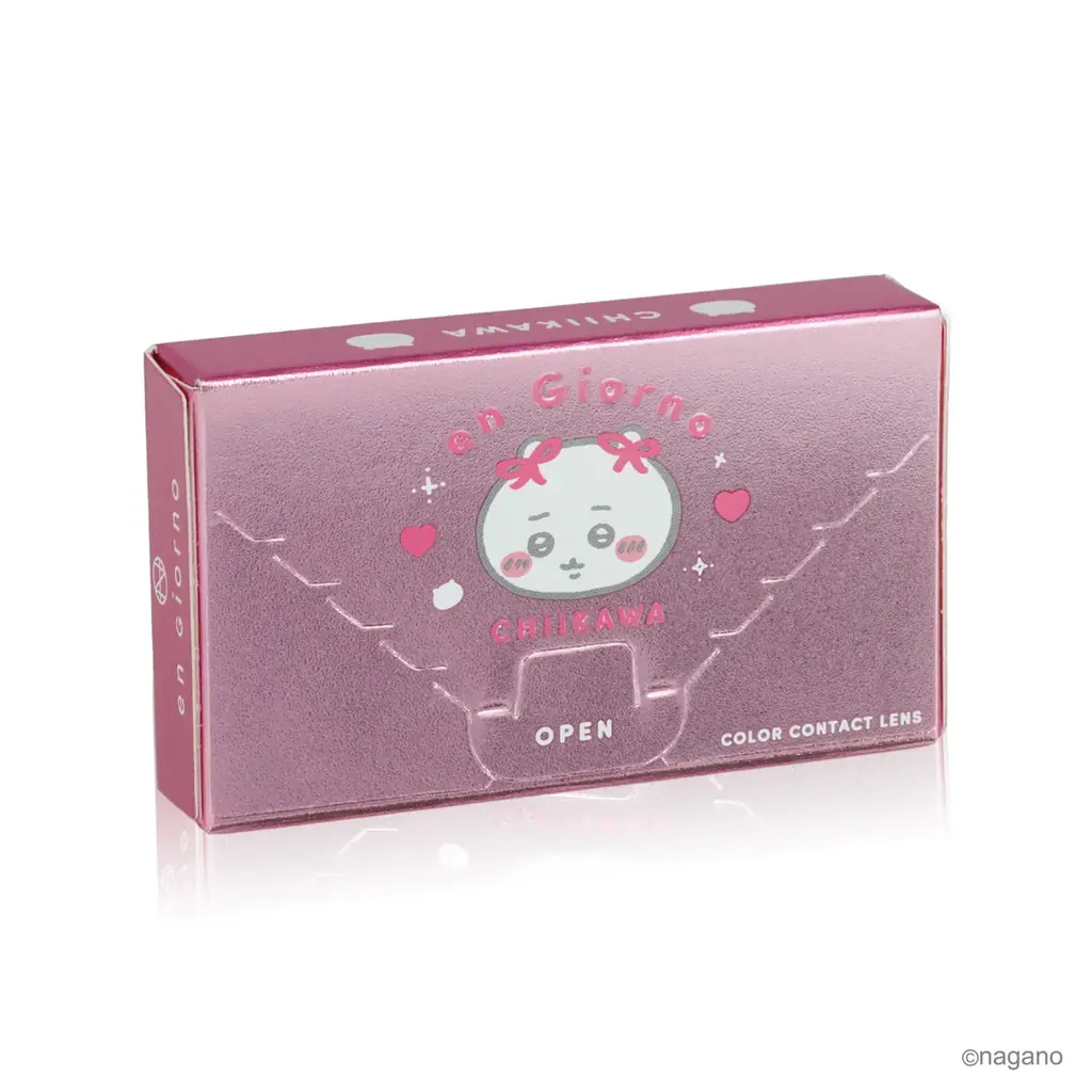 人気カラコン「en Giorno（アンジョルノ）」より『ちいかわ』デザイン第二弾発売決定！今回は度ありも展開！瞳の中にかわいいちいかわたちとキュートなリボン！ 画像 2