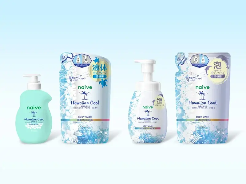 洗う成分１００％植物生まれの「ナイーブ」ボディソープから「ハワイアンクール」を数量限定発売 画像 2