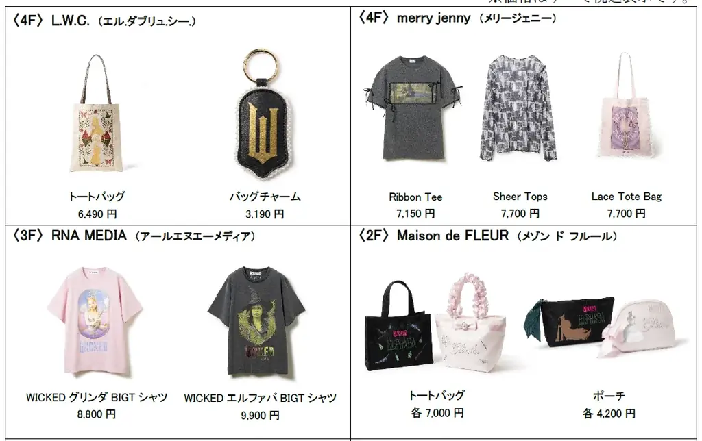 3月6日（金）公開映画『ウィキッド 永遠の約束』を記念した館内横断企画「WICKED COLLECTION in LAFORET」を3月20日(金)～4月12日(日)に開催 画像 3