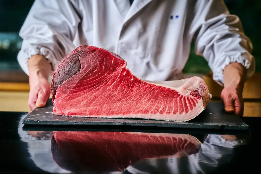 寿司さくら生本マグロ提供