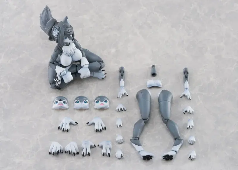 自分好みのケモノをカスタマイズ！『けもプラ』シリーズ第3弾「ハイイロオオカミ」が登場。あみあみにて予約受付中。 画像 2