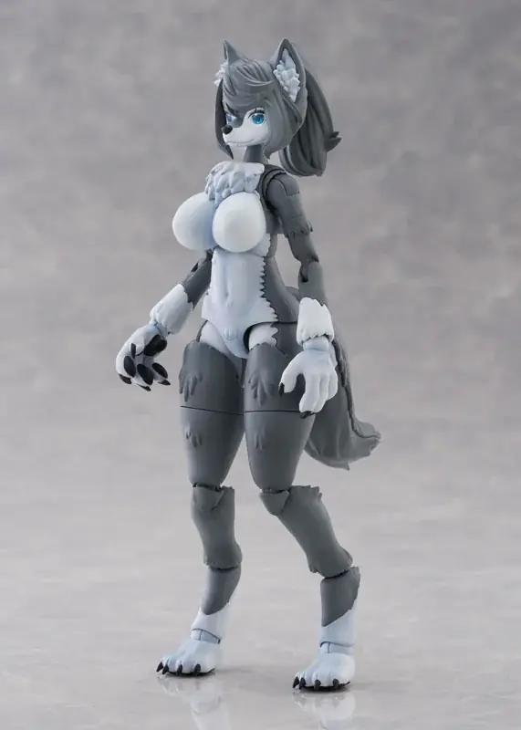 自分好みのケモノをカスタマイズ！『けもプラ』シリーズ第3弾「ハイイロオオカミ」が登場。あみあみにて予約受付中。 画像 3