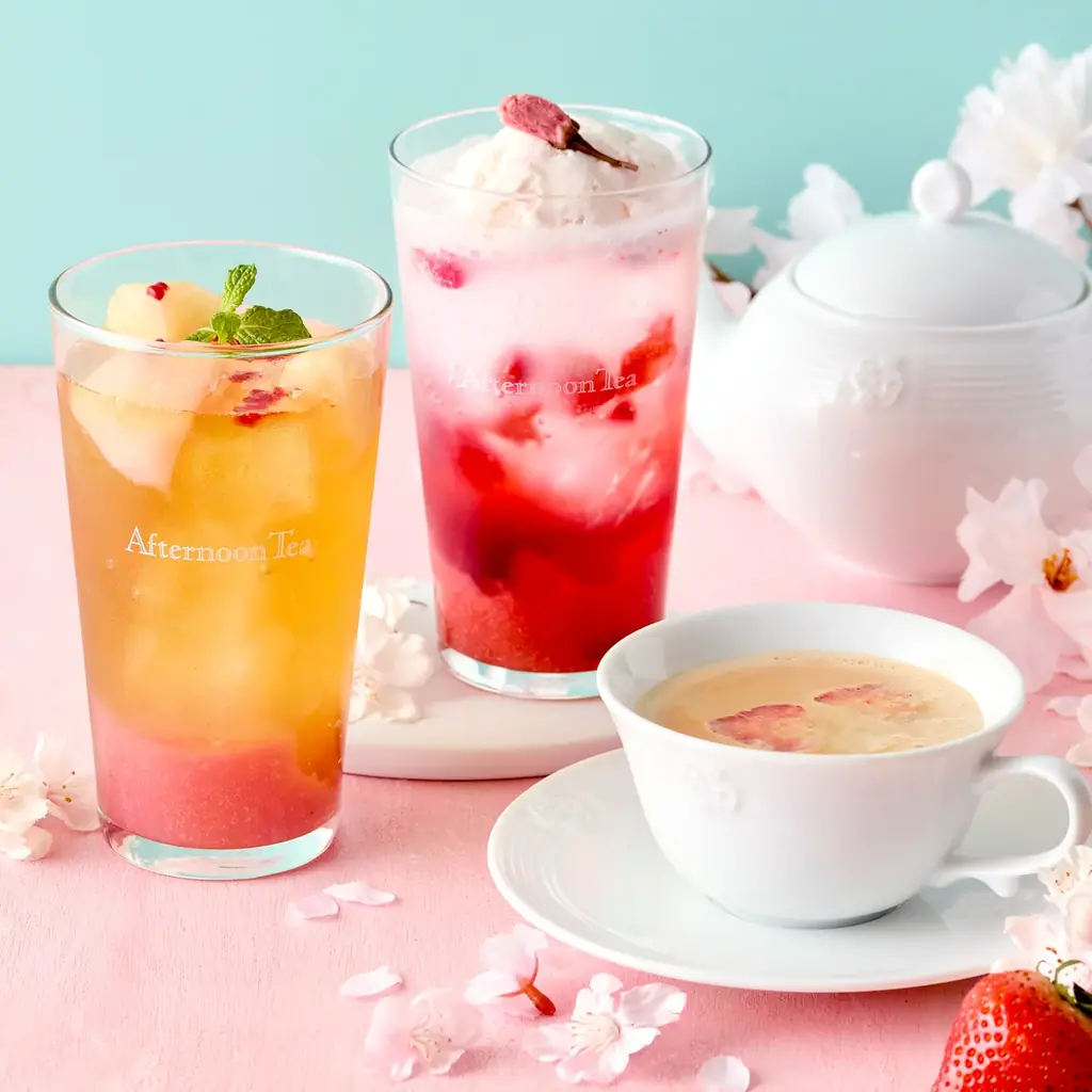 【Afternoon Tea】さくらホイップでモンブラン仕立てにした「さくらと苺のモンブランワッフル」など、桜づくしの春限定スイーツ＆ティーを新発売 画像 4