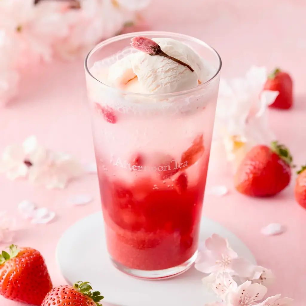 【Afternoon Tea】さくらホイップでモンブラン仕立てにした「さくらと苺のモンブランワッフル」など、桜づくしの春限定スイーツ＆ティーを新発売 画像 7