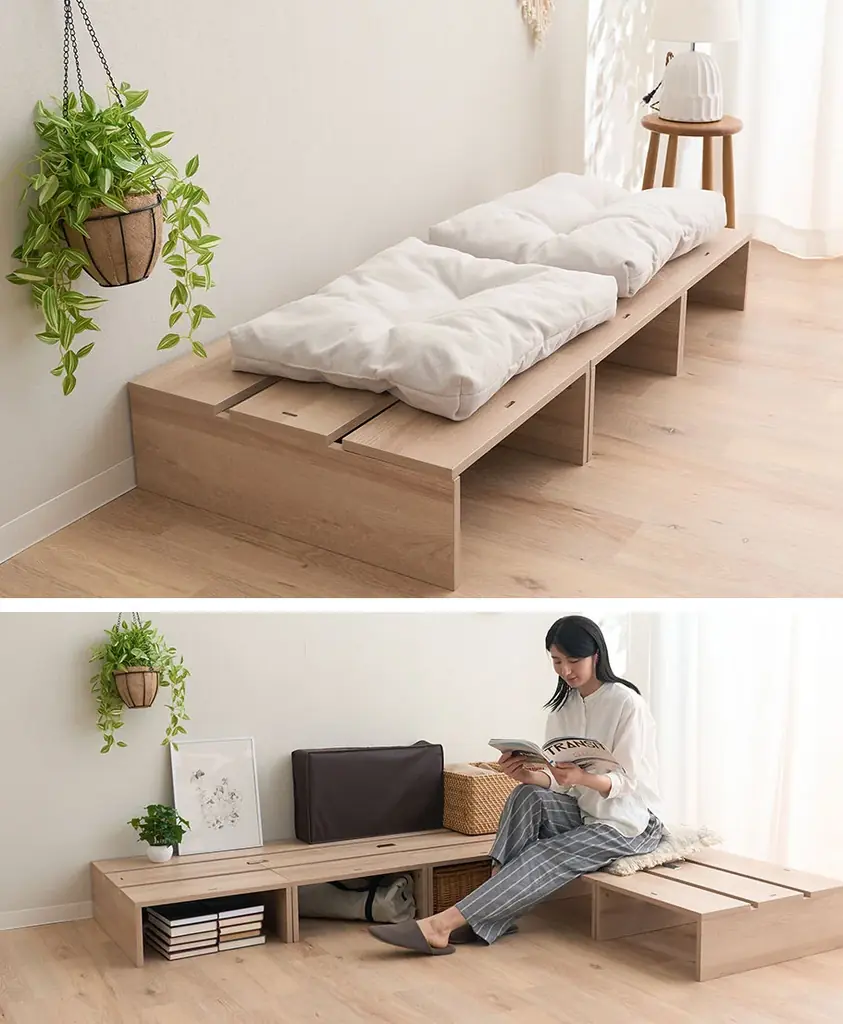 暮らしの変化に合わせてベッドが変形。つなげて使える丈夫なステージベッド『MODUE（モデュー）』が新登場！パレットベッドの頑強性・清掃性・デザイン性をとことん追求したアッパーモデル 画像 10