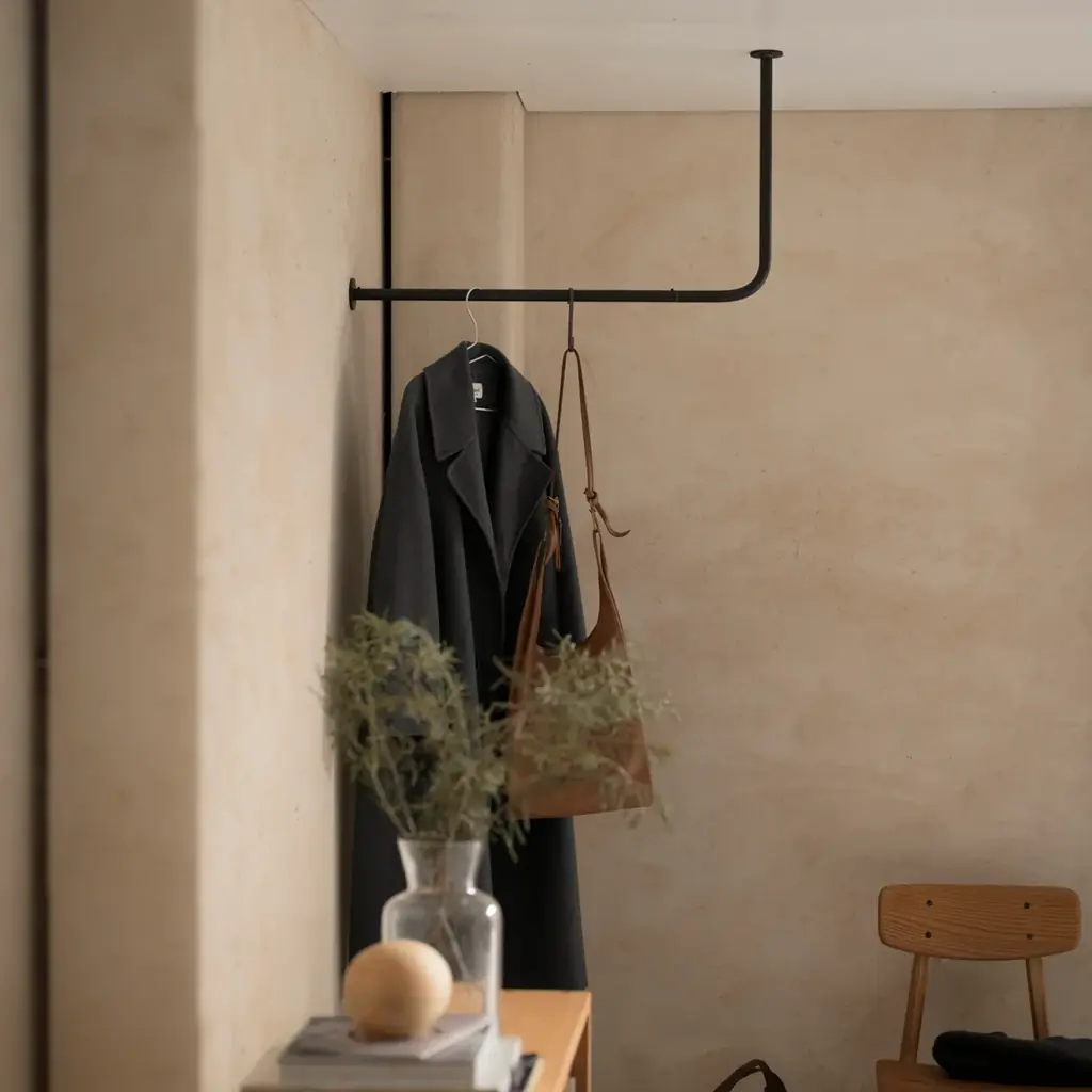 生活感がにじみやすい室内干しを、すっきりと美しく。天吊りハンガーバーに新色「グレージュ」登場 画像 12