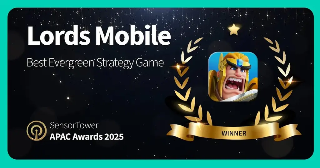 『ロードモバイル』が「Sensor Tower APAC Awards 2025」にて「Best Evergreen Strategy Game」を受賞！ 画像 1