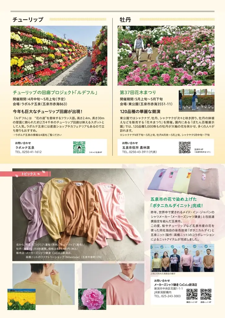 春の五泉は花ざかり。桜・チューリップ・牡丹が彩る「五泉四華」シーズン到来「GO！GO！ごせんNEWS」2026年4・5月号を発行しました 画像 3