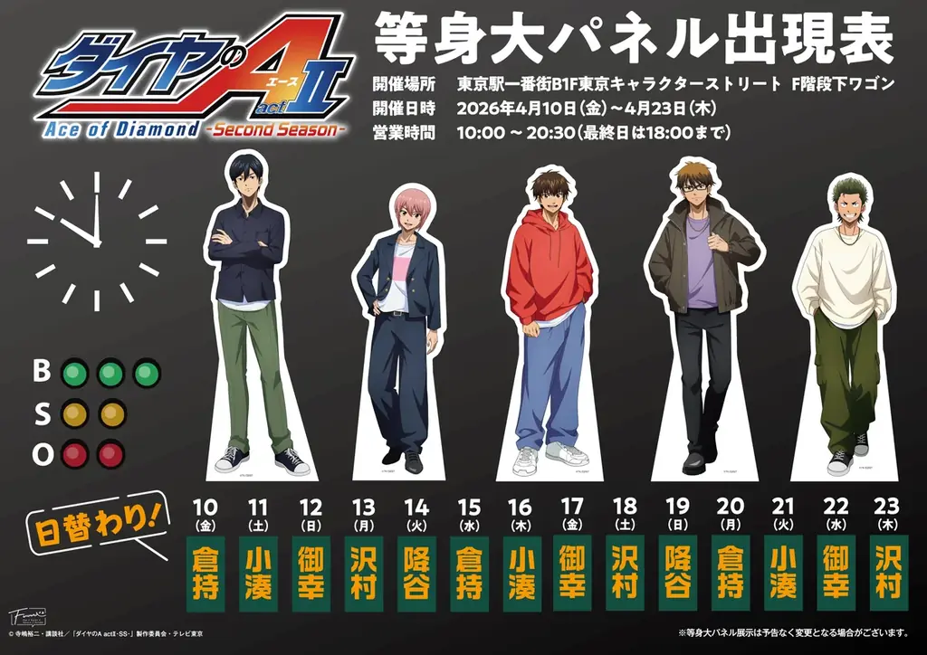【情報解禁】東京駅一番街で大人気TVアニメ『ダイヤのA actⅡ -Second Season-』POP UP SHOP開催決定 画像 2