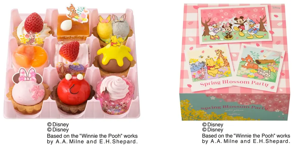 【銀座コージーコーナー】「ミッキー&ミニー」、「プーさん」、「バンビ」と楽しむお花見スイーツ。春のお祝いにおすすめの、花束デザインのケーキも新登場！ 画像 2