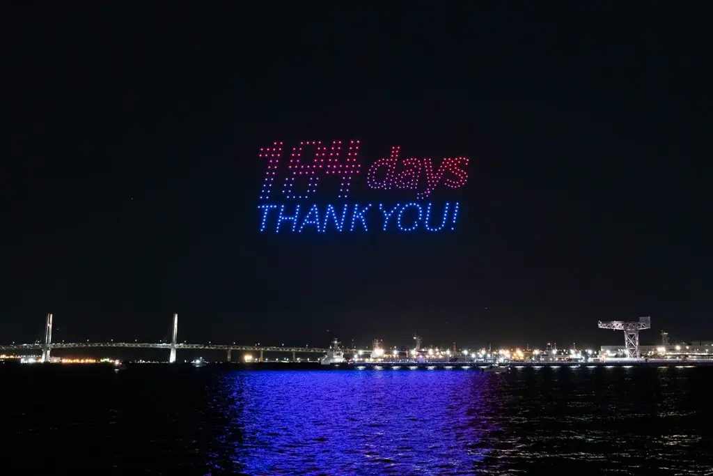 地球と。咲きに行こう。 1 year to go. GREEN×EXPO 2027 ドローンショー supported by DRONE SHOW JAPAN を開催しました 画像 4