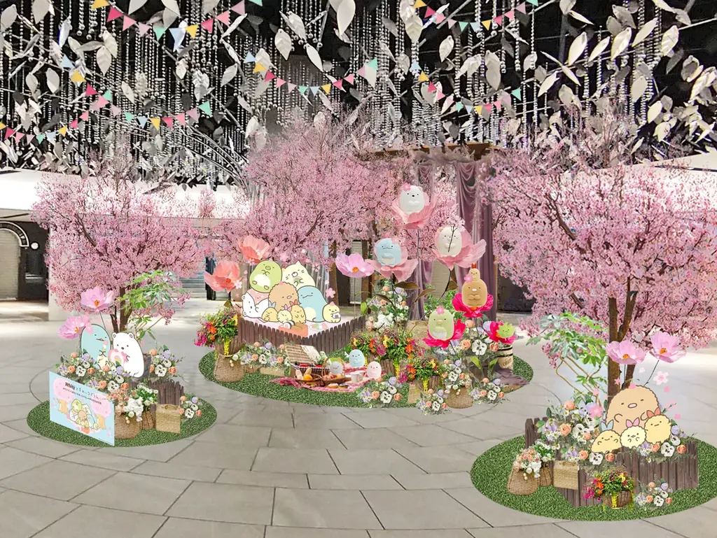 大阪・梅田の地下街「ホワイティうめだ」×「すみっコぐらし」コラボ第4弾！ すみっコたちとポカポカお花見が楽しめるスプリングバージョンで新登場　さらに、サニーテラス限定で「しっぽず」が初登場！ 画像 2