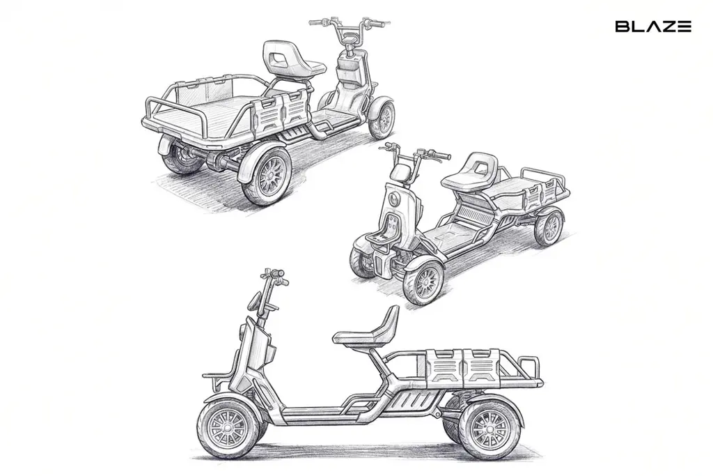 【新商品】今春、株式会社ブレイズは、車両区分「特定小型原動機付自転車」における当社初の4輪モデルを発売予定 画像 4