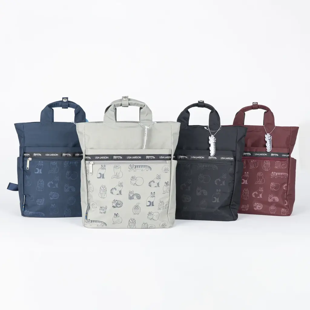 【新発売】リサ・ラーソンの「スケッチねこたち」が軽やかなバッグに。軽量・撥水仕様の新作2型が登場。 画像 3