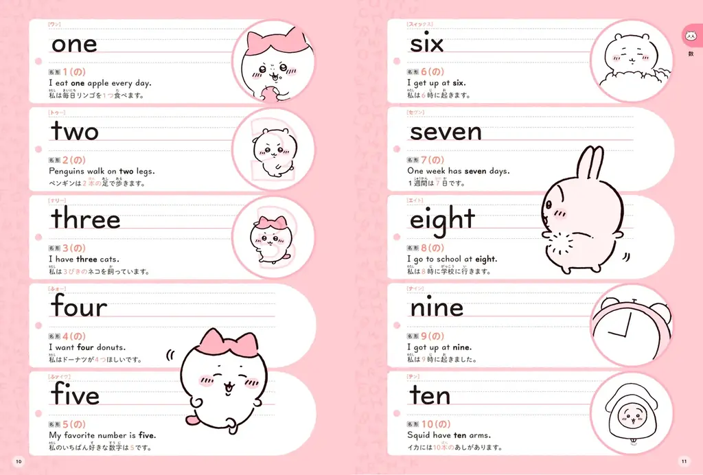 大人気！「ちいかわ英単語　小学生編」に、今なら「ちいかわ型抜き赤シート」がついてくる！ 画像 4