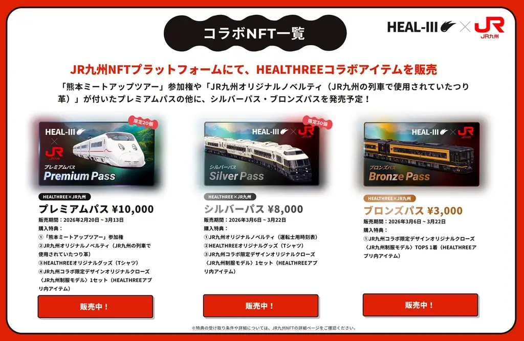 ヘルスケアゲーム「HEALTHREE（ヘルスリー）」が「くまモン」「JR九州」とのコラボキャンペーンを開催！ 画像 3