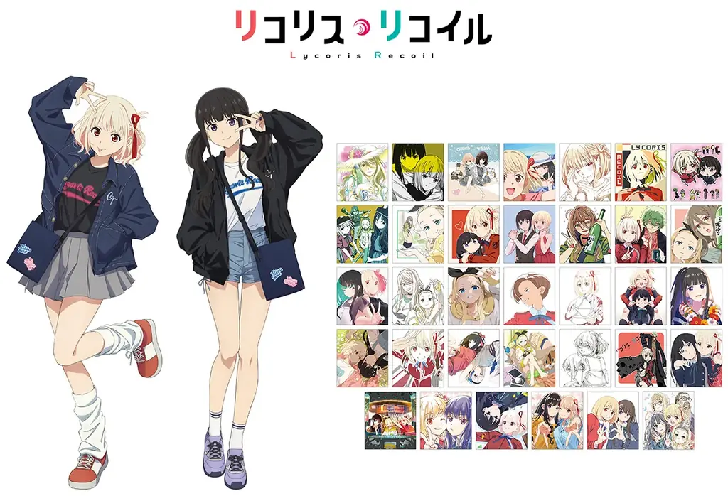 千束＆たきなとお揃いのジャケットやパーカーが買える!!　アニメ『リコリス・リコイル』から描き下ろしイラストを使用した新商品や34種のTシャツなど、新作アパレルが3月6日発売！ 画像 1