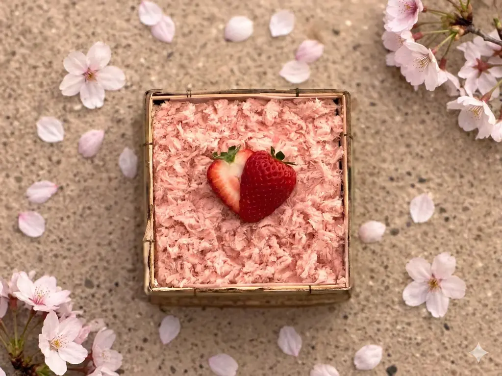 【期間限定】ミシュラン掲載の茶寮「九九九」より、四季を表現する和菓子ケーキ「桜しぐれ」が新登場。 画像 3