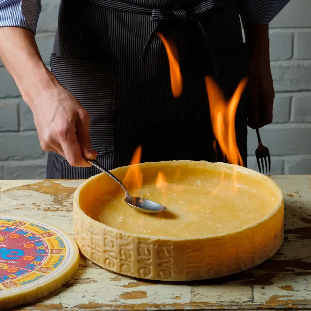 炎のカルボナーラにラクレットチーズを豪快に。チーズに溺れる「禁断のカルボナーラ」登場【恵比寿CheeseTavernCASCINA 】 画像 2