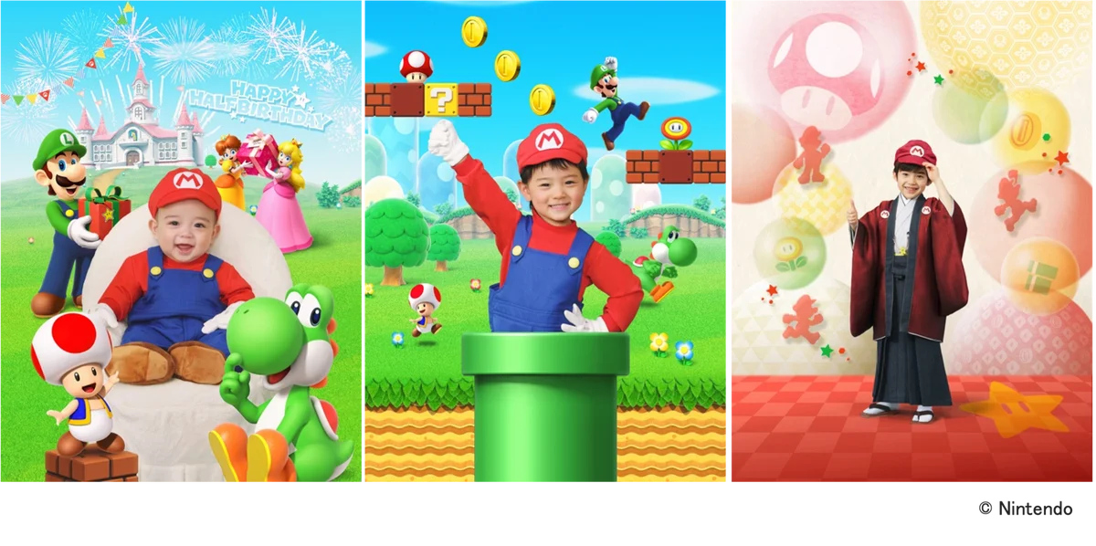 「スーパーマリオ」撮影がさらに充実！〜「ベビィマリオ」「ベビィルイージ」「キノピオ」の赤ちゃん衣装＆専用背景が３月９日より新登場！～ 画像 4