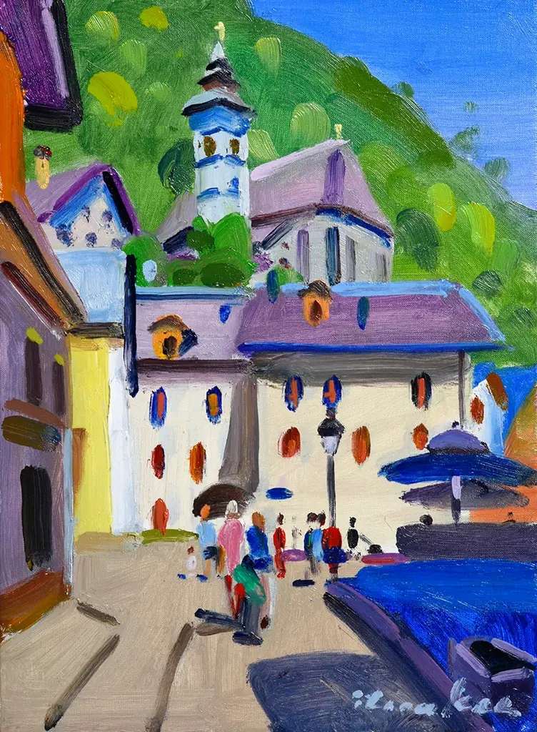 【阪神梅田本店】爽やかな色使いでヨーロッパの風景を描く、才村啓の阪神梅田本店で3年ぶりとなる個展を開催いたします。 画像 1