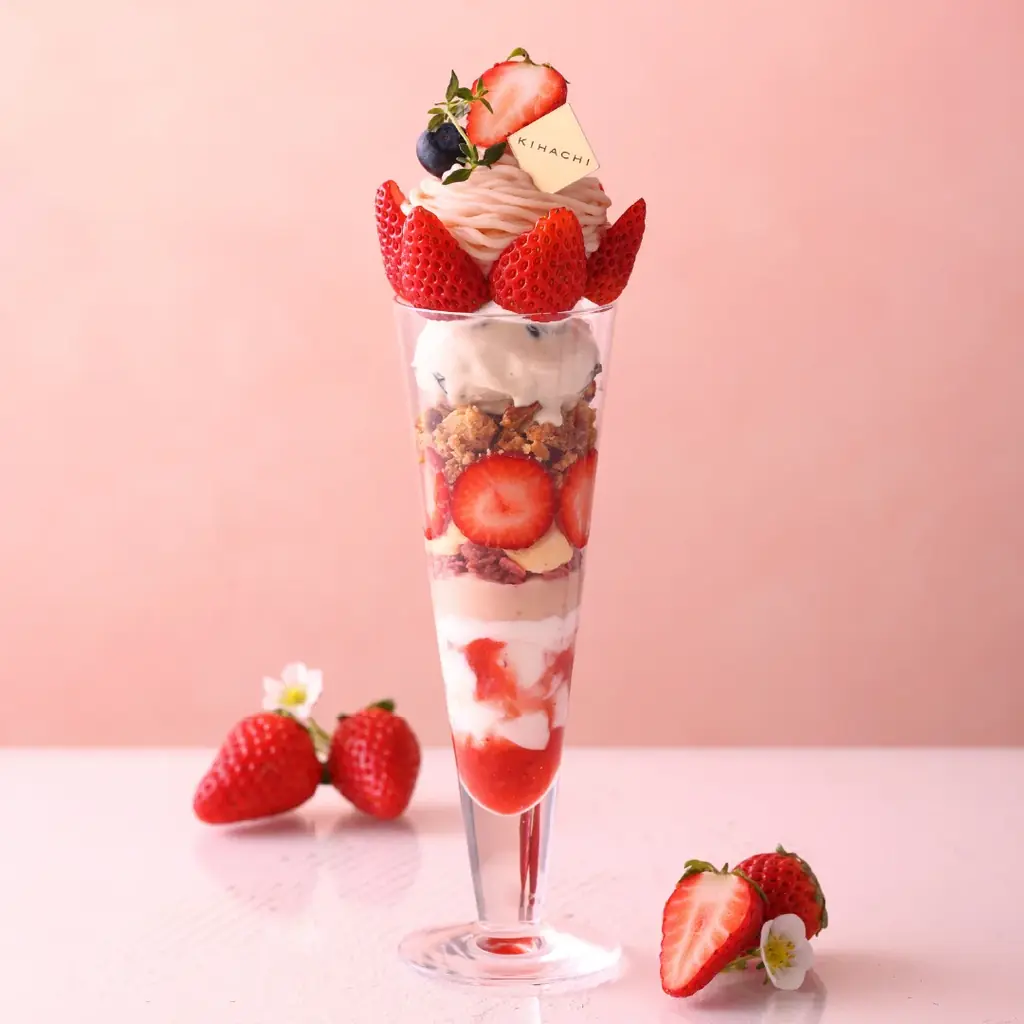 【キハチ カフェ】モンブランとティラミスをイメージした春いちごのパフェ2種やクレープなど「春のストロベリーフェア」開催 画像 5