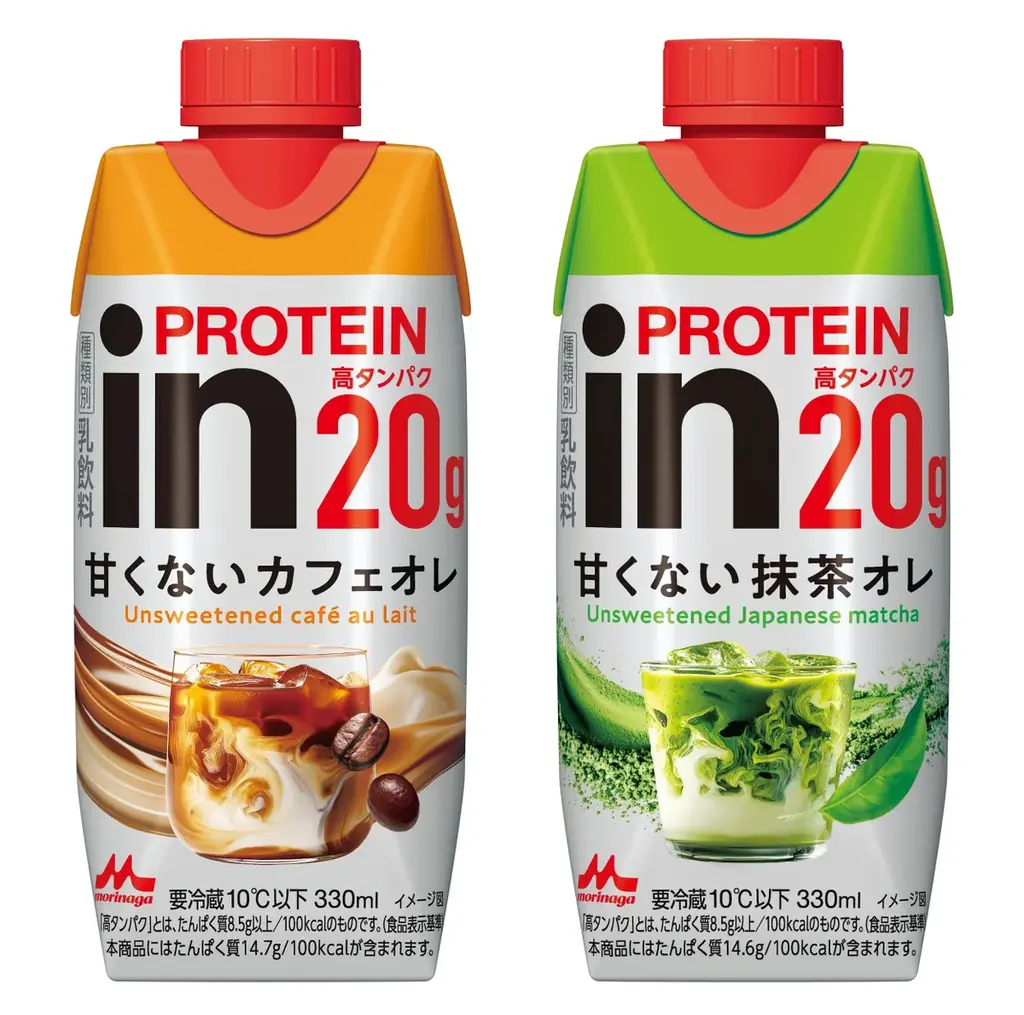 甘味料不使用の“甘くないプロテイン飲料“が新登場！「ｉｎＰＲＯＴＥＩＮ 甘くないカフェオレ」3月17日（火）より全国にて新発売「ｉｎＰＲＯＴＥＩＮ 甘くない抹茶オレ」4月21日（火）より全国にて新発売 画像 1