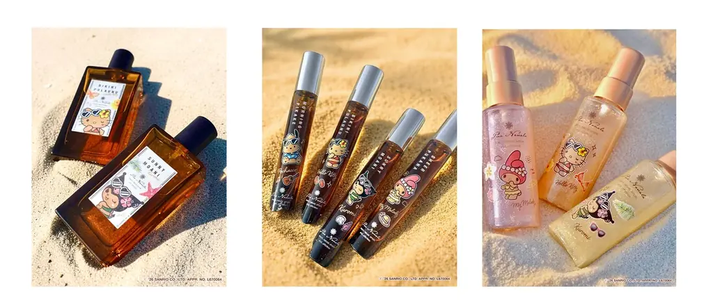 こんがり日焼けしたサンリオキャラクターズが主役♡ ハローキティ、クロミ、マイメロディ、ポチャッコがデザインされた「プア ナナラ」の夏限定コラボ香水＆ジェルが登場！ 画像 2