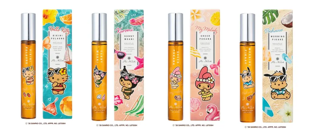 こんがり日焼けしたサンリオキャラクターズが主役♡ ハローキティ、クロミ、マイメロディ、ポチャッコがデザインされた「プア ナナラ」の夏限定コラボ香水＆ジェルが登場！ 画像 7