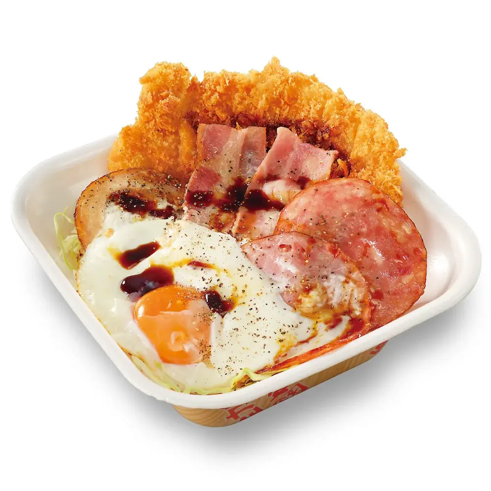「ガッツリいきたい日に、とんかつだけじゃ終わらせない！」かつやでチャーシュー×ベーコン×ボロニアソーセージ参戦。 画像 4
