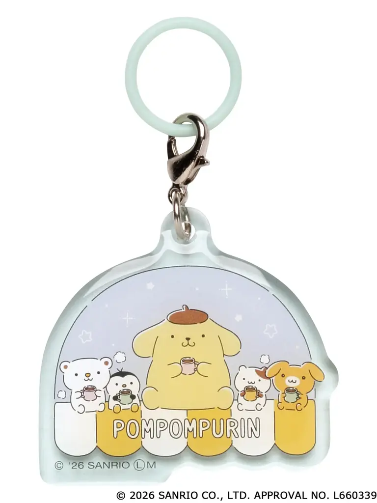 2026年でデビュー30周年！ポムポムプリンがお友だちと過ごす愛しい1日がデザインされた「ぼくの一日♪クリアチャーム」がカプセルトイに登場！ 画像 3
