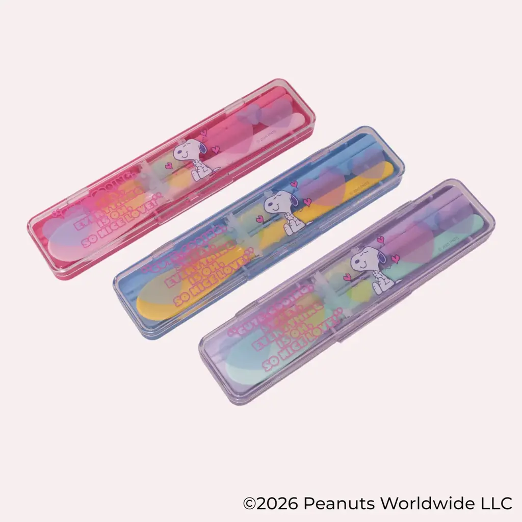 【PEANUTS】透明感とハートが彩る新デザイン「クリアハート」ランチグッズがスケーターから登場！ 画像 2