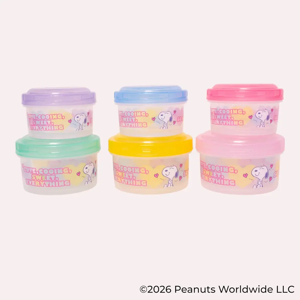 【PEANUTS】透明感とハートが彩る新デザイン「クリアハート」ランチグッズがスケーターから登場！ 画像 4