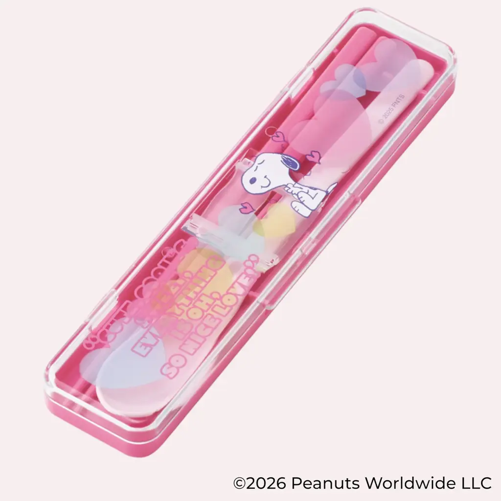 【PEANUTS】透明感とハートが彩る新デザイン「クリアハート」ランチグッズがスケーターから登場！ 画像 5