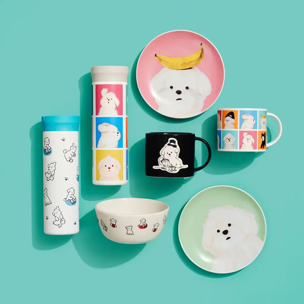 韓国出身アーティストYEYE氏と初コラボレーション！愛犬ムンゲの愛らしい表情を描いたアイテムを3/30(月)より先行発売 画像 3