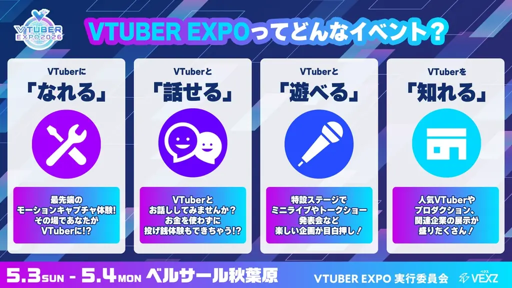 世界初!?「VTUBER EXPO 2026」がGWに秋葉原で開催決定！入場無料 画像 2