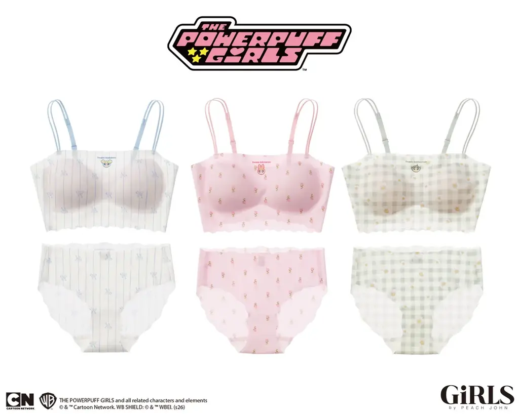 GiRLS by PEACH JOHNが『THE POWERPUFF GIRLS(パワーパフ ガールズ)』のコレクションを3月18日(水)に発売！ランジェリーやルームウェアがラインナップ。 画像 7
