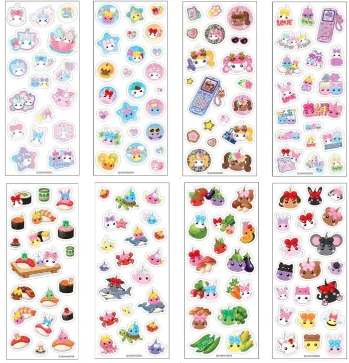 ほっぺちゃん新作シール8種、3月31日より卸売開始