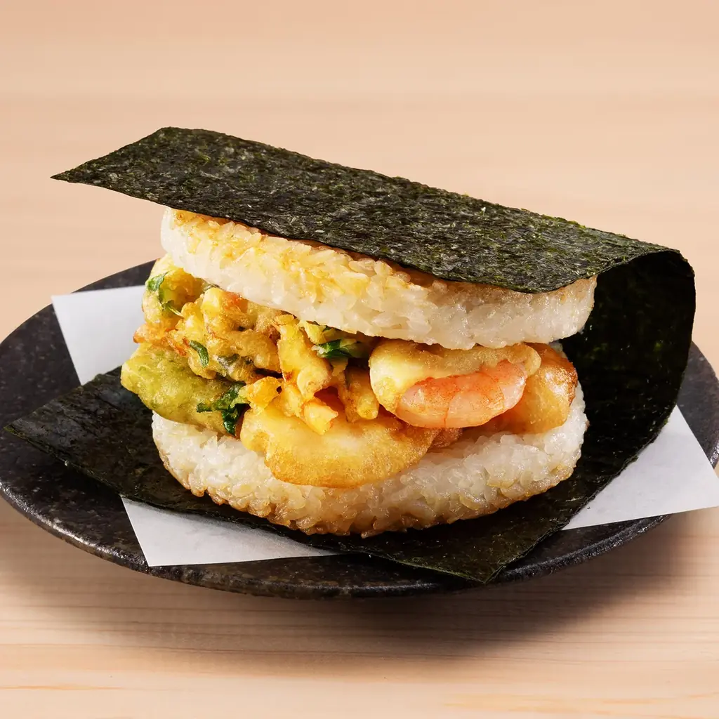大好評！！モスの“のり弁”第2弾が登場「モスライスバーガー〈のり弁〉～えび天丼風～」新発売 画像 2